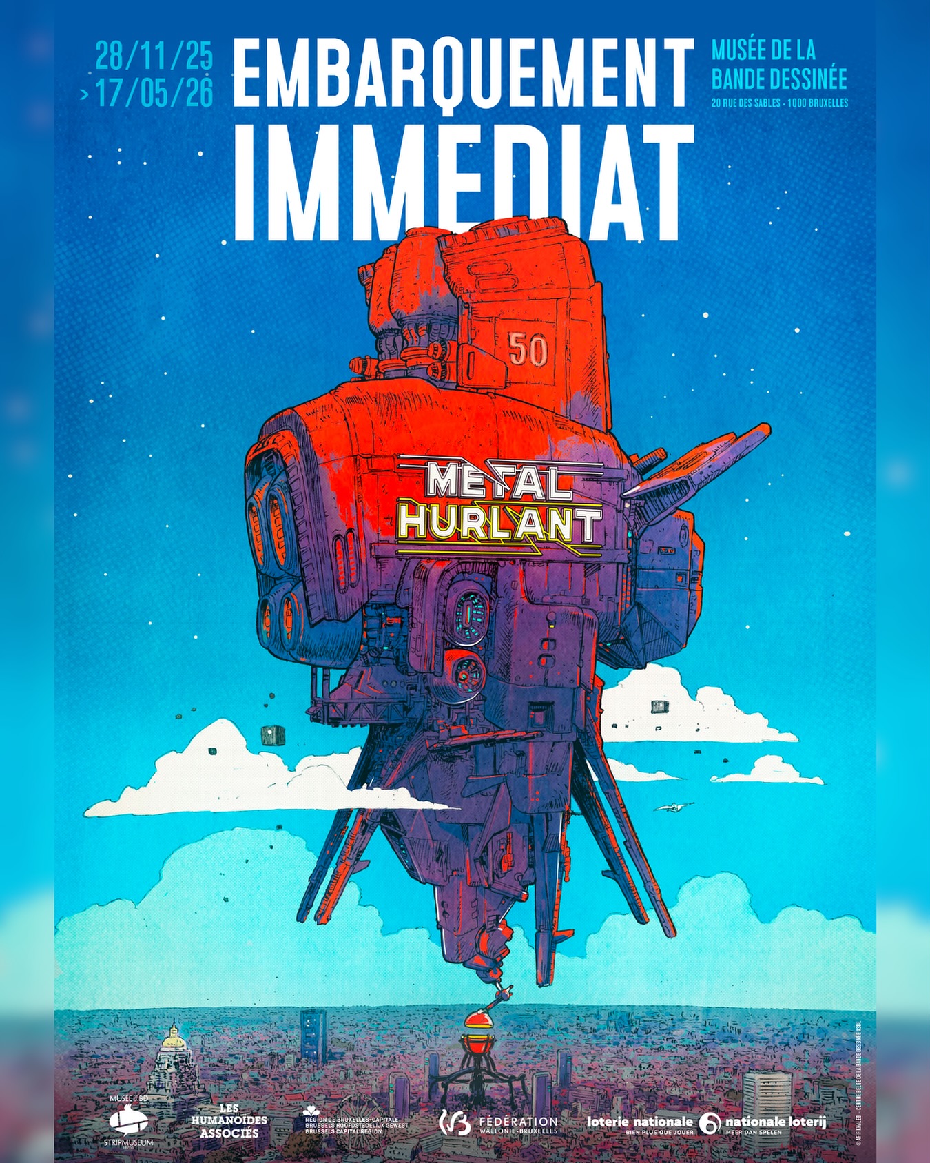 Une exposition Metal Hurlant à Bruxelles.